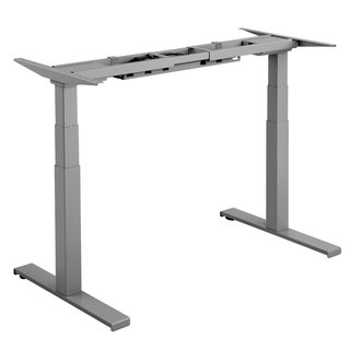 Pied de table électrique réglable en hauteur gris